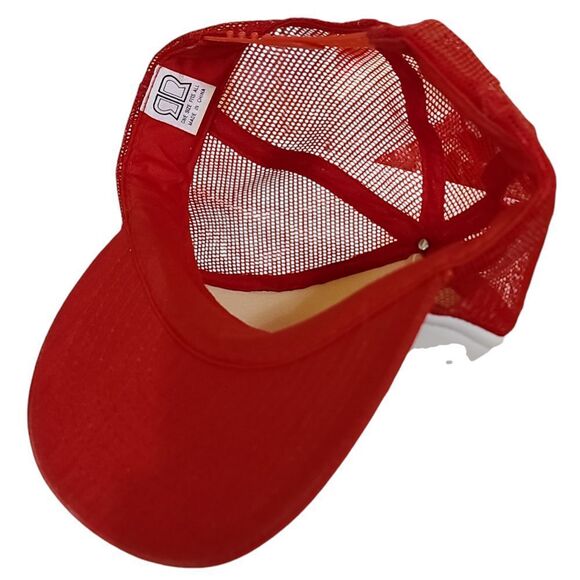 Vintage Alexandria Bay NY Fishing Excuse Cap Red Mesh Trucker Hat Humor Novelty - Picture 4 of 5